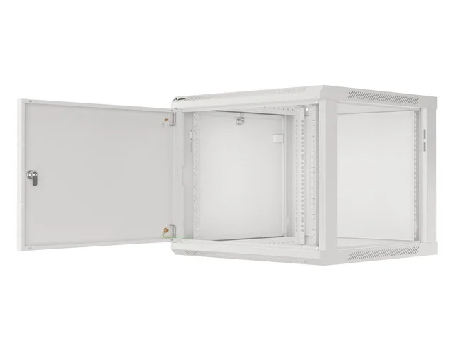 Lanberg rack cabinet 19" wall-mount 9U/600x600 for self-assembly with metal door grey (flat pack)