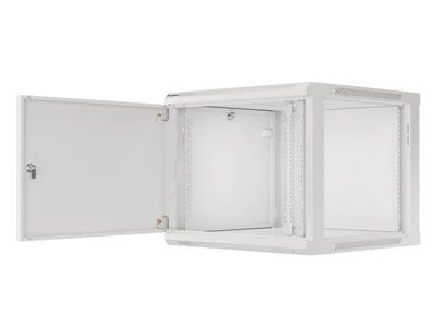 Lanberg rack cabinet 19" wall-mount 9U/600x600 for self-assembly with metal door grey (flat pack)
