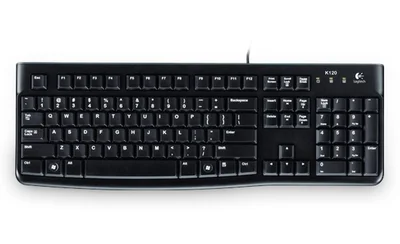 Клавиатура Logitech – K120, с кабел, черна