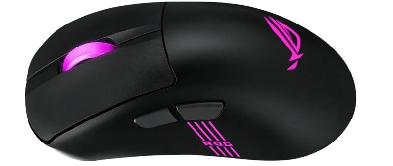 Геймърска мишка ASUS ROG Keris II Origin Wireless, 42000 dpi, 65 g, 5 бутона, черна