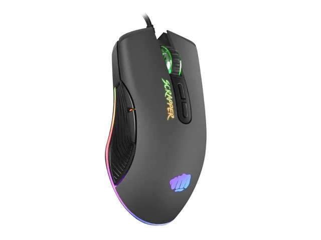 Геймърска мишка Fury Scrapper 6400 DPI оптична, RGB подсветка, софтуер, 7 бутона, черна