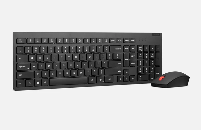 Комплект клавиатура и мишка Lenovo – Essential Wireless Combo Gen2, безжичен, българска подредба, черен