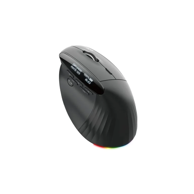 Acer Smart Fit Wireless Mouse, RF 2.4 GHz dongle, Bluetooth 5.0, Wired , 10 Buttons, DPI 8000, 90g , Black with RGB strip