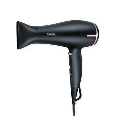 Beurer HC 25 Hair dryer, 1 600 W, ion function, folding handle, 2 heat settings, 2 blower settings, cold air, noozle, overheating protection