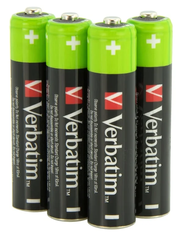 Акумулаторна батерия Verbatim AAA HR03 950mAh NiMH 1.2V, 4 броя