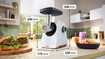 Месомелачка Bosch SER4 MFWS421W, 1900W, 2.5 kg/min, бяла