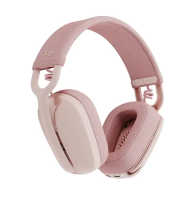 Безжични слушалки Logitech – Zone Vibe 100, Bluetooth, розови