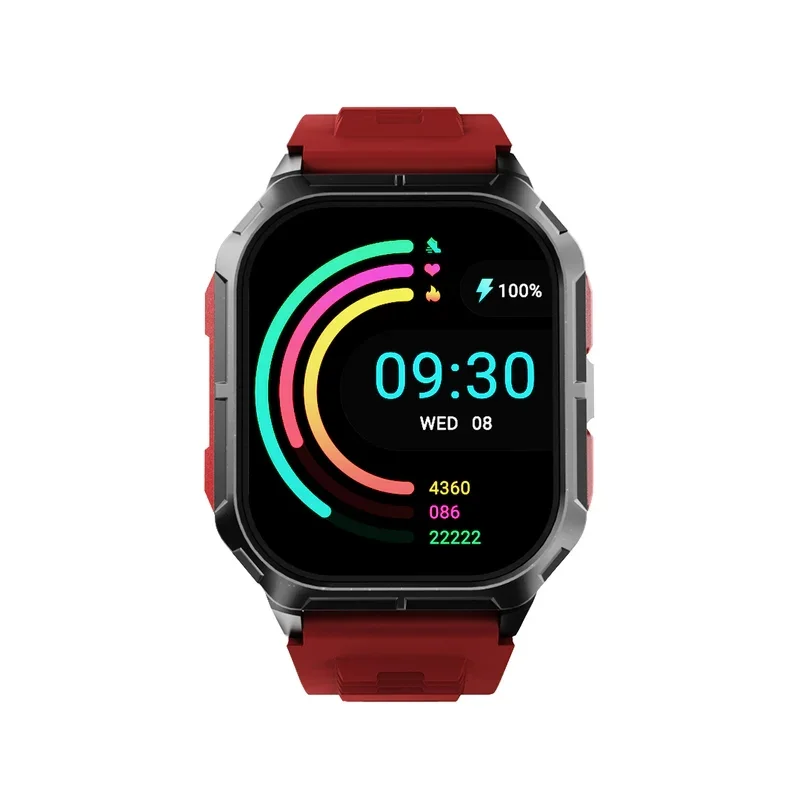 HiFuture Ultra 3 Black Red, 2.0" IPS, 240x296, Bluetooth Call, IP68 Waterproof, 24/7 True Heart Rate & Blood Oxygen Sensor, Up to 7 days daily use, 100+ Sports Mode