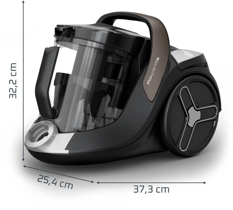 Прахосмукачка Rowenta – RO7C89E0 Silence Force Cyclonic 8 Total, 900W, HEPA филтър, 2.5L, черна