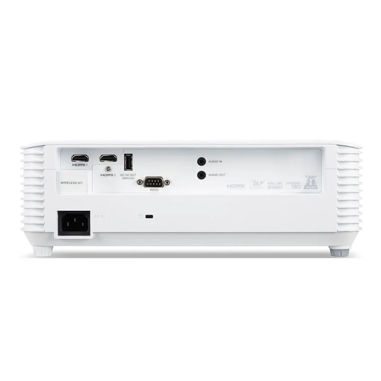 Acer Projector H6546Ki, DLP, FHD (1920x1080), 5200 ANSI Lumens, 17 000:1, 1.1x, 3D ready, 24/7 operation, HDMI 2x1.4, DC Out (5V/1.5A, USB-A), RS232, Audio in/out, WiFi (kit incl.), Speaker 3W, Bag, 2.95Kg, 2Y, White