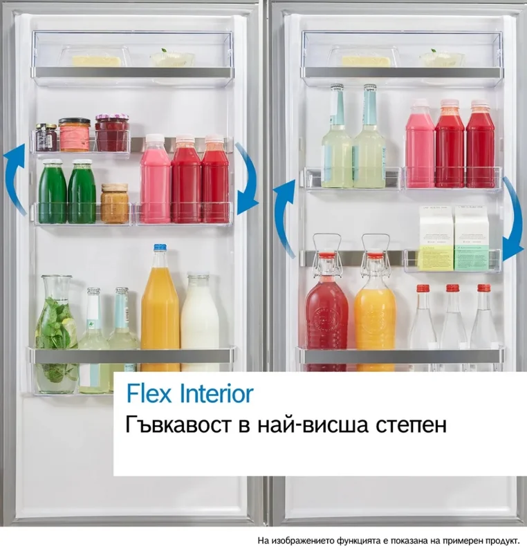 Bosch KBN96ADD0, SER6, BI fridge-freezer XXL, NoFrost freezer, D, 193,5x70,8cm, 382l(284+98), 33dB(B), IC, VitaFresh XXL 0°, EcoAirflow, bottle shelf, Door Open Alarm, fan, HC, soft close flat hinge