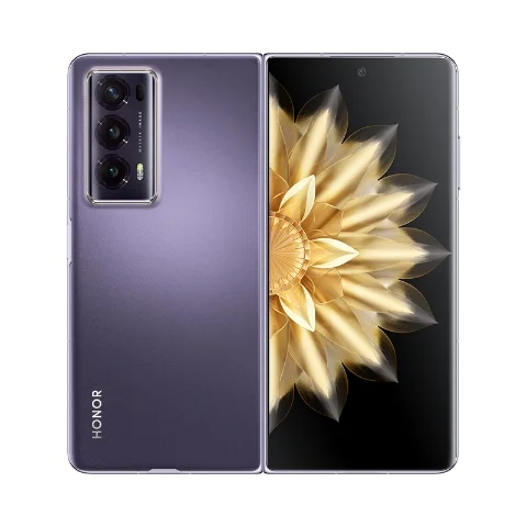 Honor Magic V2 Foldable, Purple, Veyron-N49C, 6.43", unfolded 7.92", OLED 2376x1060, unfolded 2344x2156, 5G, (3.19GHz+4x2.8GHz+3x2GHz), 16GB, 512GB, 50+50+20MP/16+16MP, 5000mAh, FPT, Android 13 + Honor Watch 4 Black+ Magic Aramid Case Black+Power Adapter
