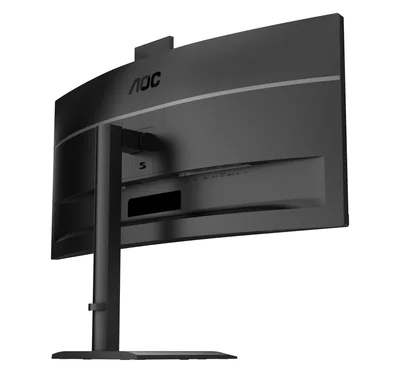 AOC CU34E4CW, 34" Curved 1500R, VA, WLED, 3440x1440@120Hz, 4ms GtG, 1ms MPRT, 350cd m/2, 3500:1, 50M:1 DCR, Adaptive Sync, FlickerFree, Anti-Blue Light, 5Wx2, Webcam 5MP, Tilt, Height Adjust, Swivel, 2xHDMI, DP, USB hub, KVM, RJ45