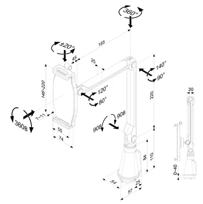Neomounts Tablet & Smartphone Arm (universal for all tablets & most smartphones)