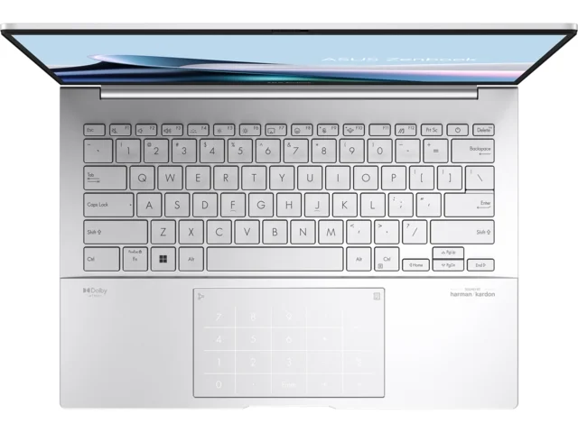 Лаптоп ASUS Zenbook UX3405CA-ST787X, 14" OLED 2880x1800 120Hz, Intel Core Ultra 9 285H, 32GB RAM, 1TB SSD, Windows 11 Pro, Silver