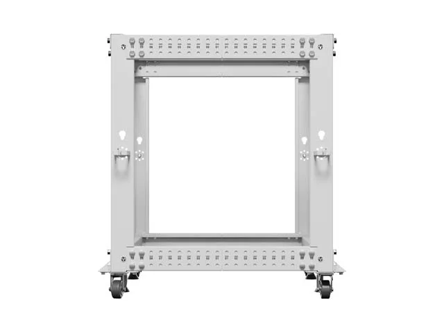 Lanberg open rack 19" 12U 600x600-1100 adjustable, grey