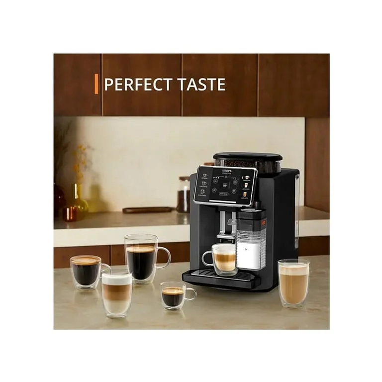 Кафемашина KRUPS EA912HF0 автоматична, 15 bar, 1450 W, 1.7 л, черна