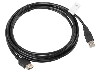 USB удължителен кабел Lanberg USB 2.0 AM-AF 3m Черен