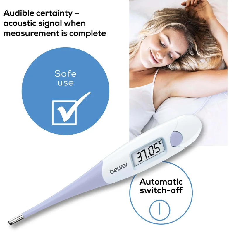 Beurer OT 20 BasalControl Basic - Ovulation thermometer; Suitable for oral & vaginal measurements; Can be disinfected, Waterproof, Measuring time: Up to 3 minutes