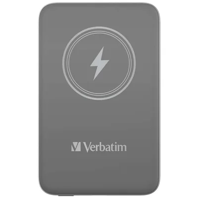 Външна батерия Verbatim MCP-10GY 10000mAh USB-C PD 20W Магнитно безжично зареждане 15W Сива