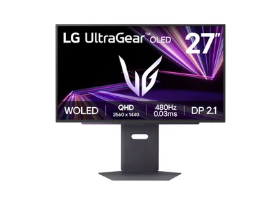 Монитор LG UltraGear 27GX790A-B 26.5" OLED QHD 2560x1440 480Hz 0.03ms HDR10 AMD FreeSync Premium Pro G-SYNC Pivot Черен