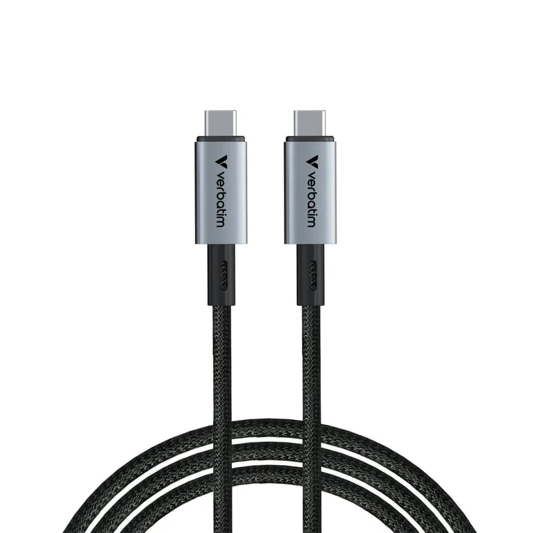 USB-C кабел Verbatim Sync & Charge 240W 40 Gbps 120 см черен