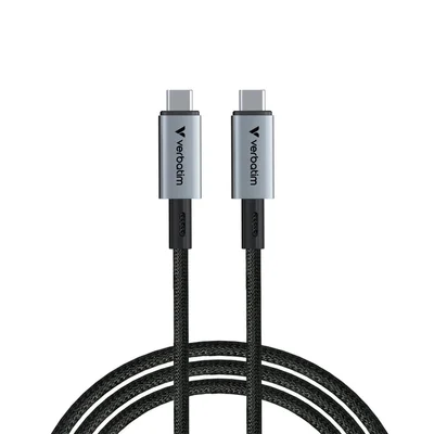 USB-C кабел Verbatim Sync & Charge 240W 40 Gbps 120 см черен