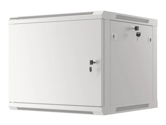 Lanberg rack cabinet 19" wall-mount 9U/600x600 for self-assembly with metal door grey (flat pack)
