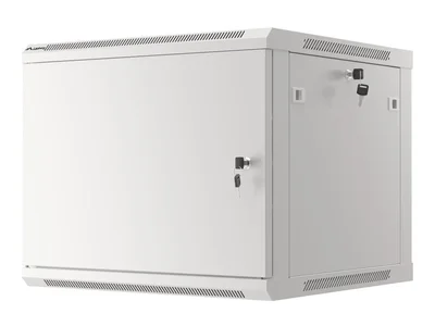 Lanberg rack cabinet 19" wall-mount 9U/600x600 for self-assembly with metal door grey (flat pack)