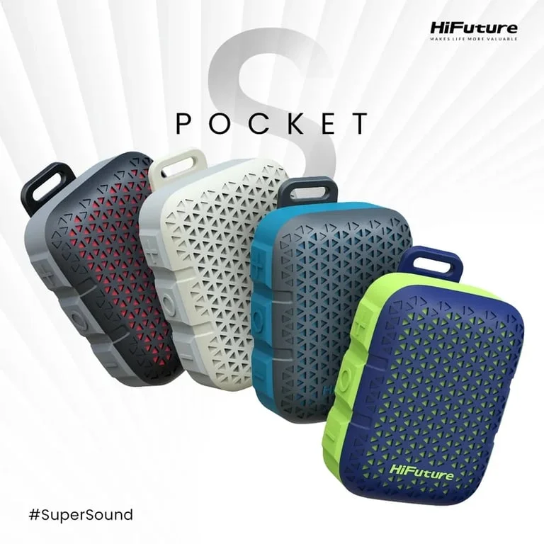 Тонколона HiFuture Pocket S Beige Bluetooth 5.4, IPX7, 5W, до 8 часа, TWS, магнитен клип