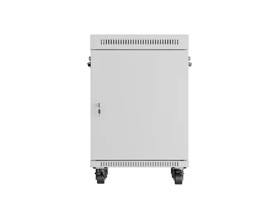 Lanberg rack cabinet 19" free-standing 15U/600x600 (flat pack) with glass door lcd grey v2