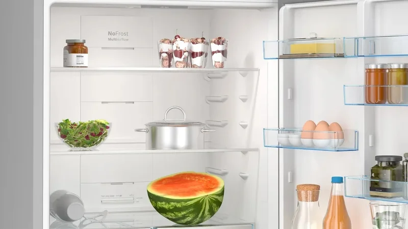 Bosch KGN76XIEP SER4, Free-standing fridge-freezer, Total No Frost, E, 186/75/80cm, 526l(406+120), 40dB, VitaFresh XXL, PerfectFit, Stainless steel with fingerprint protection