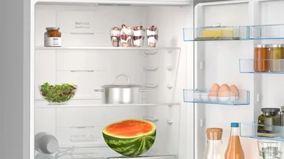 Bosch KGN76XIEP SER4, Free-standing fridge-freezer, Total No Frost, E, 186/75/80cm, 526l(406+120), 40dB, VitaFresh XXL, PerfectFit, Stainless steel with fingerprint protection