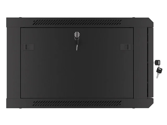 Lanberg rack cabinet 19" wall-mount 6U/600x600 for self-assembly with metal door black (flat pack)