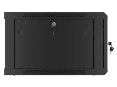 Lanberg rack cabinet 19" wall-mount 6U/600x600 for self-assembly with metal door black (flat pack)