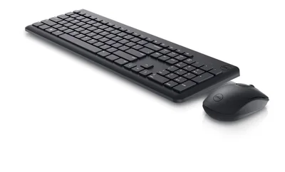 Комплект безжична клавиатура и мишка Dell KM3322W, US International (QWERTY), черен
