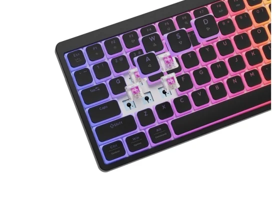 Genesis Gaming Keyboard Thor 430 TKL, US, RGB Mechanical Outemu, Pink, Silent, Hot Swap Slim, Black