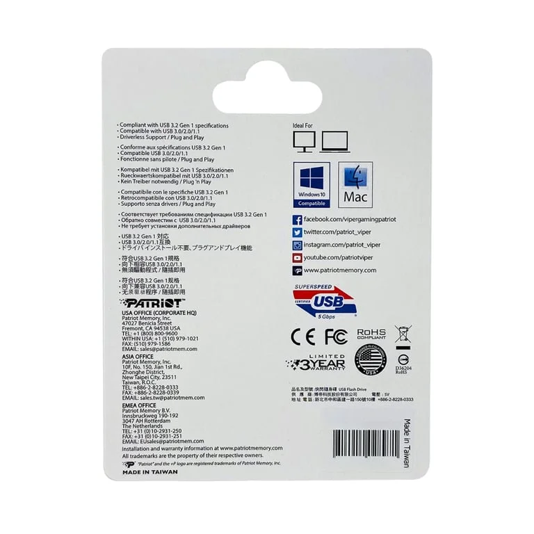 Patriot Supersonic Rage LITE USB 3.2 Generation 1 64GB
