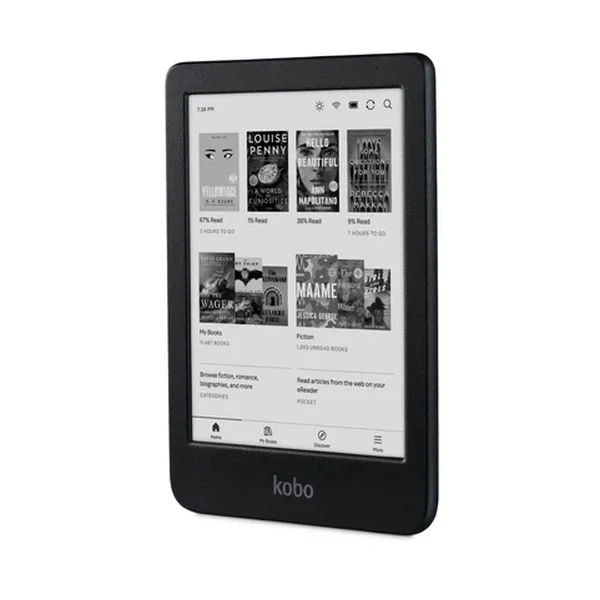 Електронен четец Kobo Clara BW 6" E Ink Carta 1300, 1448 x 1072, 16GB, ComfortLight PRO, Wi-Fi, Bluetooth, USB-C, IPX8, Черен