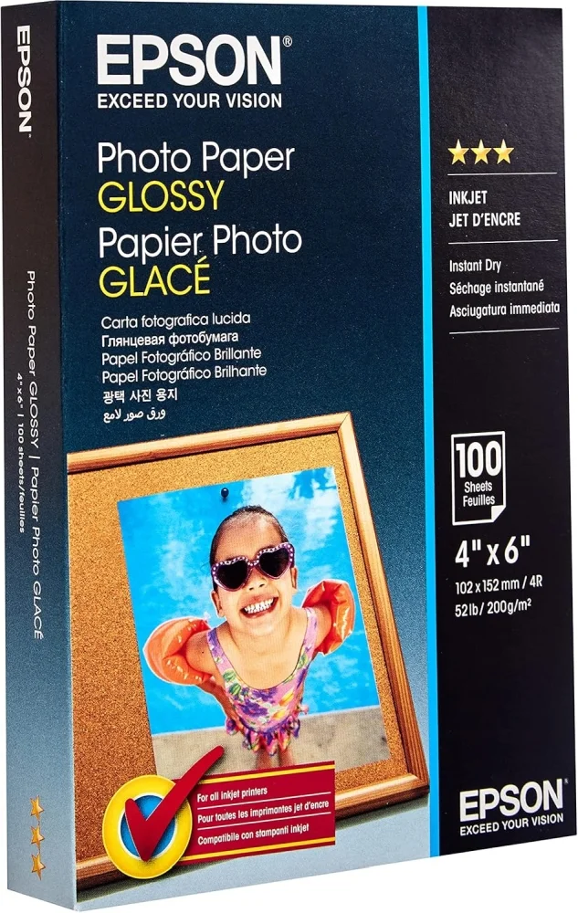 Фото хартия EPSON Glossy 100x150мм 100 листа