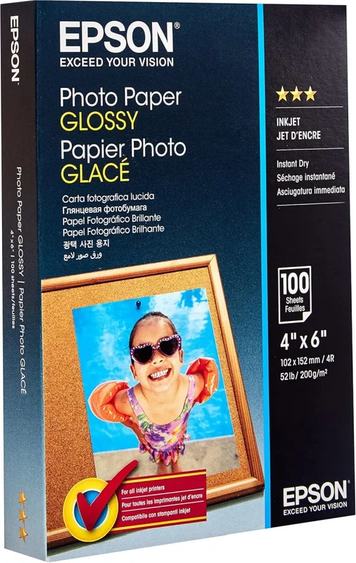 Фото хартия EPSON Glossy 100x150мм 100 листа
