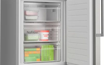Bosch KGN39AIAU SER6, FS fridge-freezer, Total No Frost, A,  203/60/66.5cm, 363l(260+103), Super silent: 29dB, VitaFresh XXL, Stainless steel with fingerprint protection