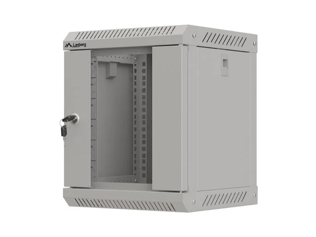 Lanberg rack cabinet 10" wall-mount 6U/300x300 (flat pack) with glass door grey