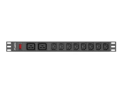 Разклонител LANBERG 19" 1U 16A 2m 2x C19 8x IEC C13 черен C20