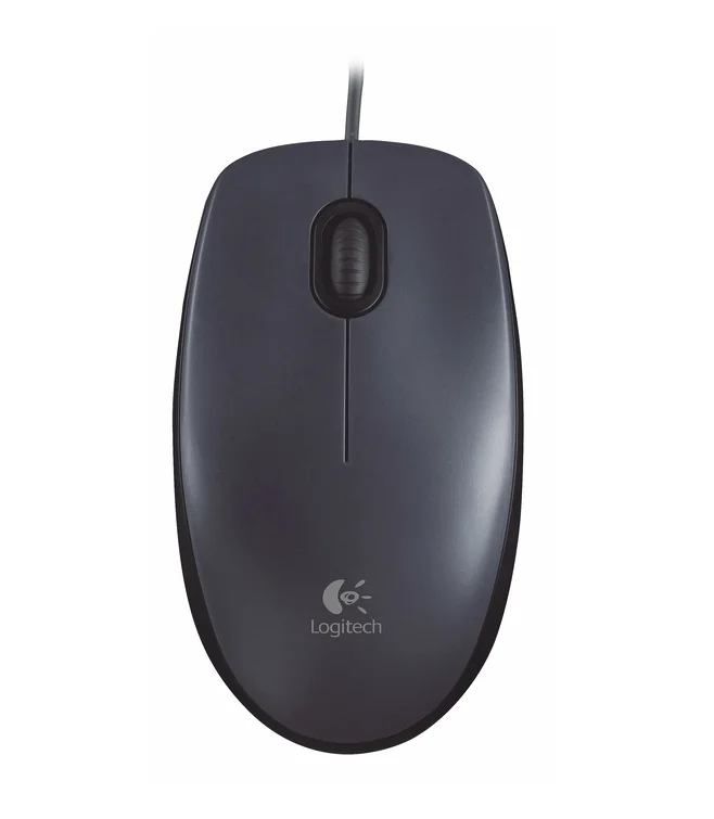 Мишка Logitech M90 с кабел, USB, сив