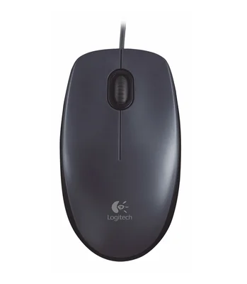Мишка Logitech M90 с кабел, USB, сив