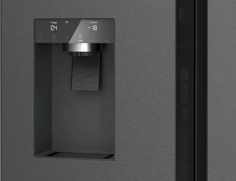 Bosch KFI96AXEA, SER6, Multi-door fridge-freezer, NoFrost, E, 183/91/73, 574l(375+199), 39dB(C), IC, 1 VitaFresh 0° XXL drawer - fish and meat, 1 Vitafresh drawer with humidity control, Quick Ice&water dispencer with tank, freezer light, HC, Black inox