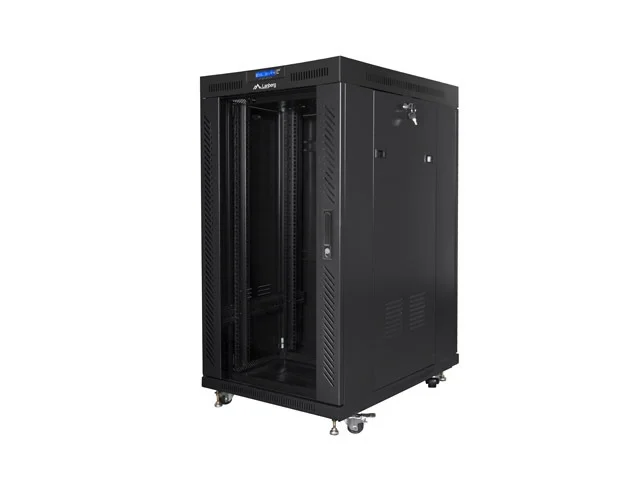Lanberg rack cabinet 19" free-standing 22U/800x1000 (flat pack) with mesh door lcd black v2