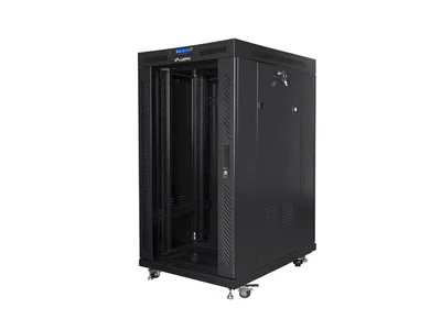 Lanberg rack cabinet 19" free-standing 22U/800x1000 (flat pack) with mesh door lcd black v2