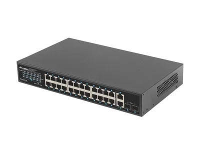 Lanberg switch 24x 1GB poe+/2x GB 2x sfp rack 19" gigabit ethernet 360w